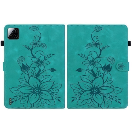 Чохол-книжка Lily Embossed Leather для Xiaomi Pad 7/Pad 7 Pro - зелений