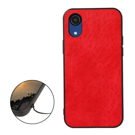 Противоударный чехол Crazy Horse для Samsung Galaxy A03 Core - красный