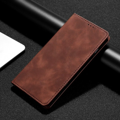 Чехол-книжка Retro Skin Feel Business Magnetic на Xiaomi Redmi Note 12 Pro 5G/Poco X5 Pro - коричневый