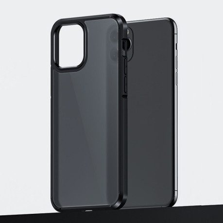 Противоударный чехол Ice-Crystal Matte для iPhone 11 Pro Max - черный