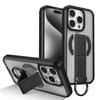 Противоударный чехол Skin-Friendly D-Ring Holder Magnetic с магнитным кольцом для iPhone 15 Pro — чёрный