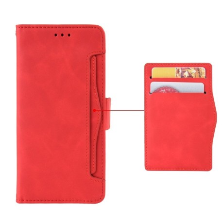 Чехол-книжка Skin Feel Calf на Samsung Galaxy A72 - красный