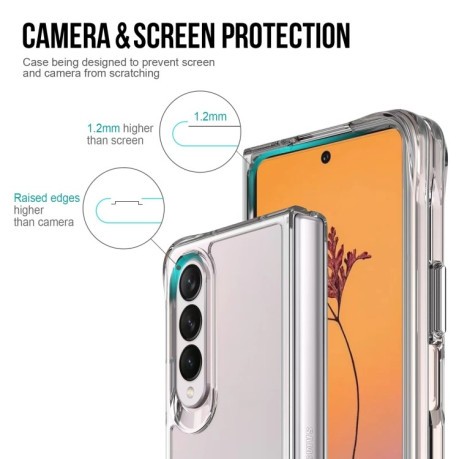 Противоударный чехол для Samsung Galaxy Z Fold4 - прозрачный