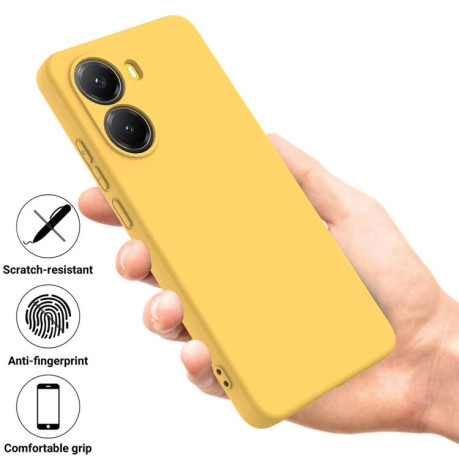 Силіконовий чохол Solid Color Liquid Silicone на Xiaomi Poco X7 Pro - жовтий