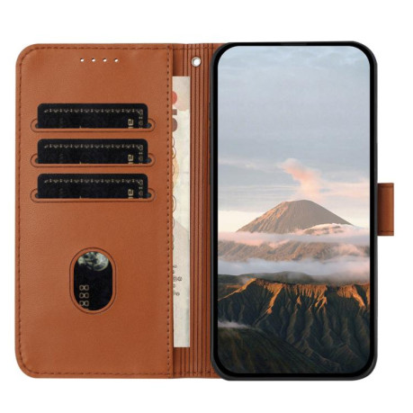 Чохол-книжка Triangle Pattern Buckle Clasp Leather на Xiaomi Poco X7 Pro - коричневий
