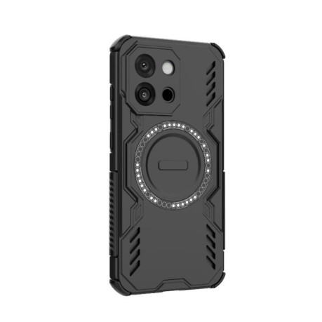 Противоударный чехол Butterfly Armor MagSafe Magnetic Ring Shockproof для OnePlus 13T - черный