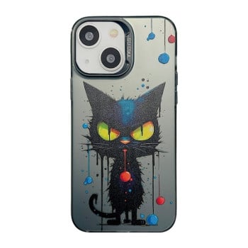 Чехол-книжка Cute Animal Pattern Series для iPhone 15 - Cat