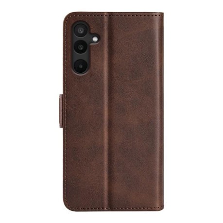 Чехол-книжка Dual-side Magnetic Buckle для на Samsung Galaxy M16 / F16 - коричневый