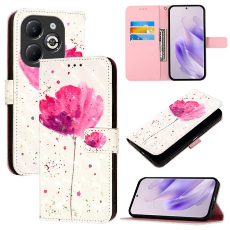 Чехол-книжка 3D Painting для Infinix Smart 8 Plus / Smart 8 Pro - Flower