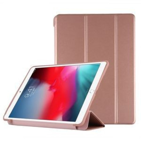 Чехол- книжка ES case Foldable Deformation с силиконовым держателем на iPad Air3 2019-розовое золото