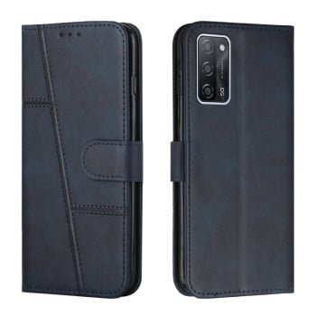 Чехол-книжка Stitching Calf Texture для OPPO A16/A16S/A54S/A55 5G/A53S - синий
