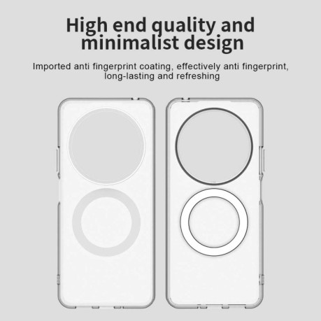 Противоударный чехол MagSafe Holder PC Hybrid для Xiaomi Redmi 14C 4G/Poco C75/Redmi A4 5G - белый