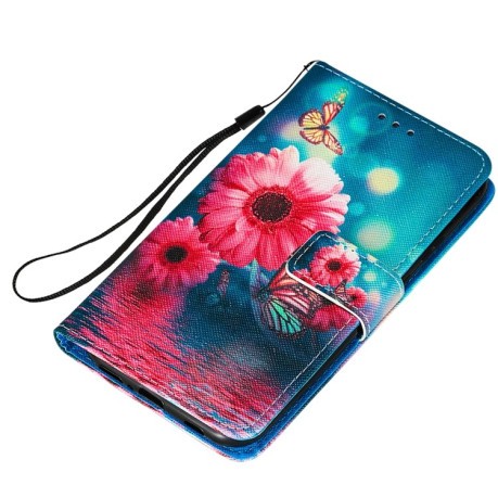 Чехол-книжка Cross Texture Painting на Samsung Galaxy A52/A52s - Chrysanthemum