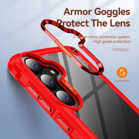 Противоударный чехол Lens Protection на Samsung Galaxy S24+ 5G - красный
