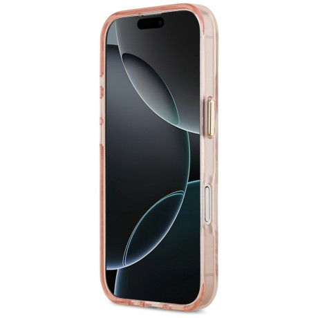 Оригінальний чохол Guess Jungle Tonal Triangle з MagSafe на iPhone 17 - Pink