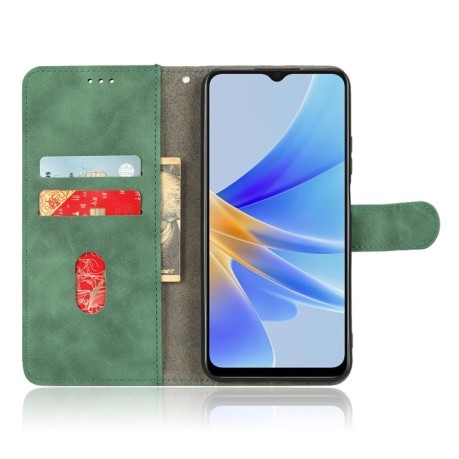 Чехол-книжка Skin Feel Magnetic для OPPO A17 - зеленый