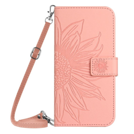 Чехол-книжка Skin Feel Sun Flower для Samsung Galaxy S24 FE - розовый