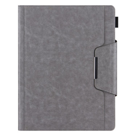 Чехол-книжка Solid Color Metal Buckle Leather Smart для iPad Pro 13 2024 - серый