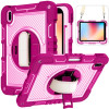 Противоударный чехол Degree Rotation для iPad 10.9 2022 - фиолетово-розовый