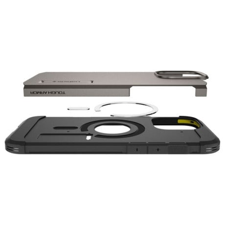 Оригинальный чехол Spigen Tough Armor Mag (Magsafe) на iPhone 16 Pro - gunmetal