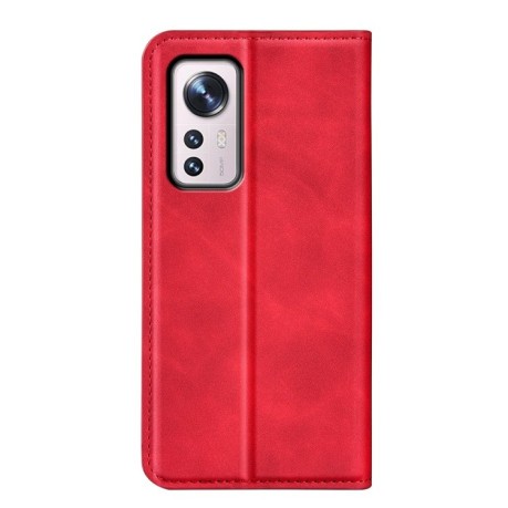 Чехол-книжка Retro Skin Feel Business Magnetic на Xiaomi 12 Pro - красный