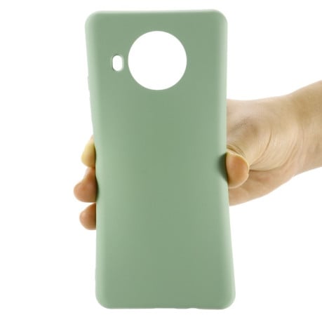 Силиконовый чехол Solid Color Liquid Silicone на Xiaomi Mi 10T Lite - зеленый