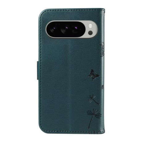 Чехол-книжка с тиснением Dandelion и магнитным хлястиком на Google Pixel 10 Pro XL 5G Global - синий