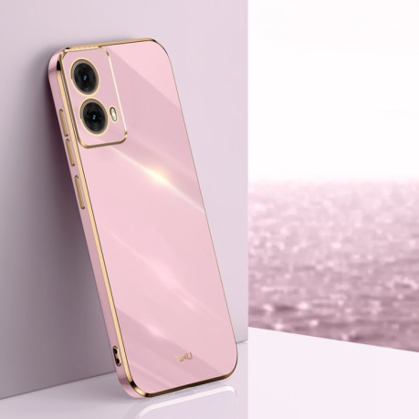 Противоударный чехол XINLI Straight Edge для Motorola Moto G85 - фиолетовый