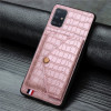 Чохол Crocodile Pattern Shatter-resistant Samsung Galaxy A71 - рожевий