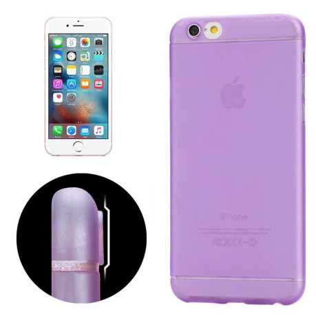 Ультратонкий Полупрозрачный Чехол с Защитой Камеры Фиолетовый для iPhone 6, 6S