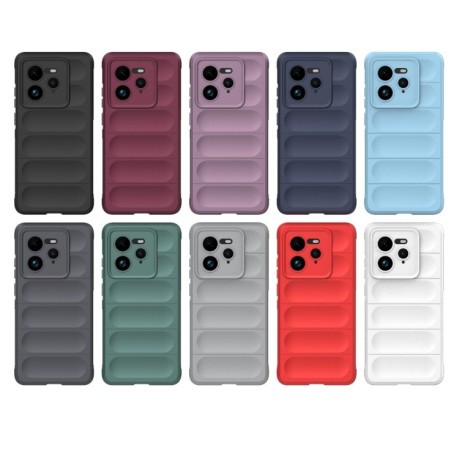 Силиконовый чехол Magic Flannel для Realme GT 7 Pro 5G - винно-красный