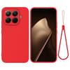Силиконовый чехол Solid Color Liquid Silicone для Xiaomi 15T Pro 5G — красный
