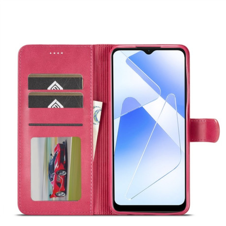 Чехол книжка LCIMEEKE Calf Texture на Samsung Galaxy A55 5G - красный