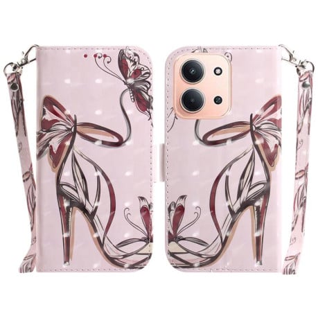 Чехол-книжка 3D Painting на Xiaomi Redmi 15C 5G / 4G EU 173mm / Poco C85 5G - High-heeled