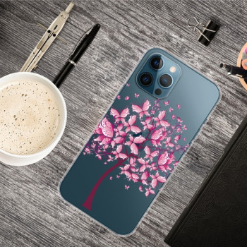 Чехол Painted Pattern для iPhone 13 Pro - Butterfly Tree