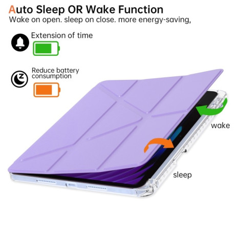 Чехол-книжка Clear Acrylic Demation Leather для Xiaomi Pad 7 / 7 Pro - фиолетовый