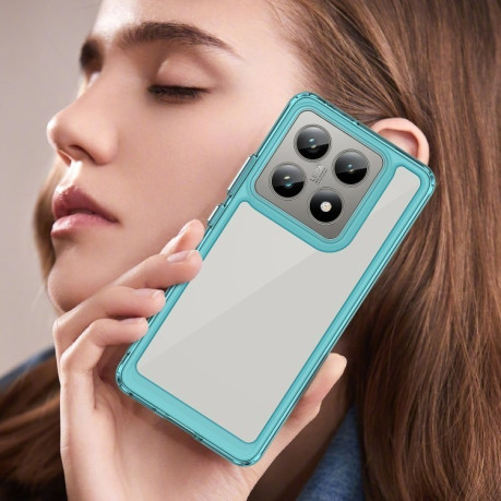 Противоударный чехол Colorful Acrylic Series для Xiaomi 14T - синий