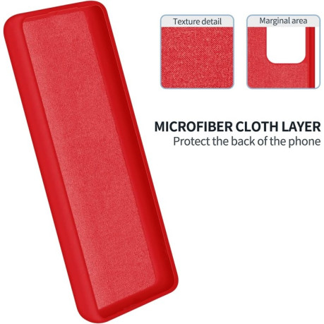 Силиконовый чехол Solid Color Liquid Silicone на Vivo V27e / S16e - красный