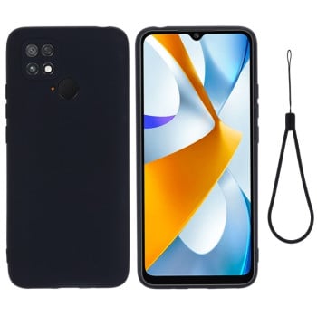 Силіконовий чохол Solid Color Liquid Silicone на Xiaomi Poco C40/Redmi 10c / Redmi 10 Power / Redmi 10 India - чорний