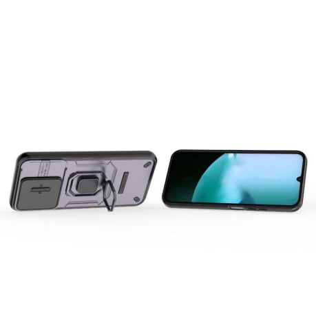 Противоударный чехол Sliding Camshield на Xiaomi Redmi 15C 5G / 4G EU 173mm - фиолетовый