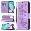 Чохол-книжка Butterflies Pattern на Xiaomi Redmi 10 - фіолетовий