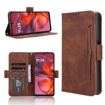 Чехол-книжка Skin Feel Calf на Motorola Moto G05 4G / E15 4G - коричневый