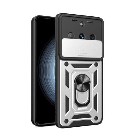 Протиударний чохол Camera Sliding для Realme 11 Pro 5G/11 Pro+ - сріблястий