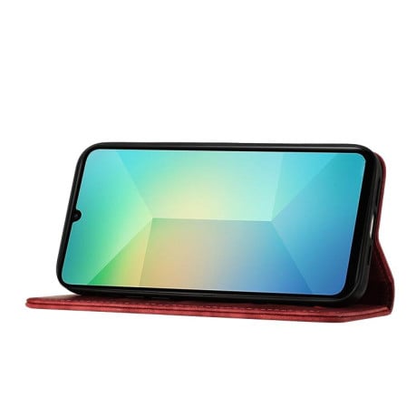Чохол-книжка з тисненням Butterfly Cat м'яка фактура з магнітним хлястиком на Samsung Galaxy A07 4G / A06 4G - червоний