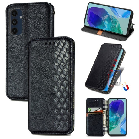 Чехол-книжка Cubic Grid для Samsung Galaxy A16 5G - черный