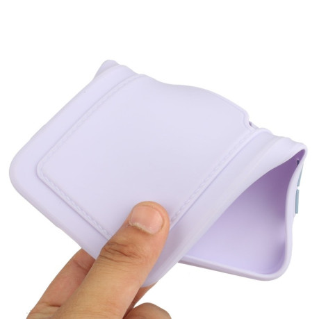 Противоударный чехол Card Slot Design на Xiaomi Poco M3 Pro/Redmi Note 10 5G/10T/11 SE - фиолетовый