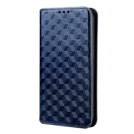 Чехол-книжка Cubic Grid Texture Flip Leather для Xiaomi Redmi Note 14 4G 164.84mm - синий