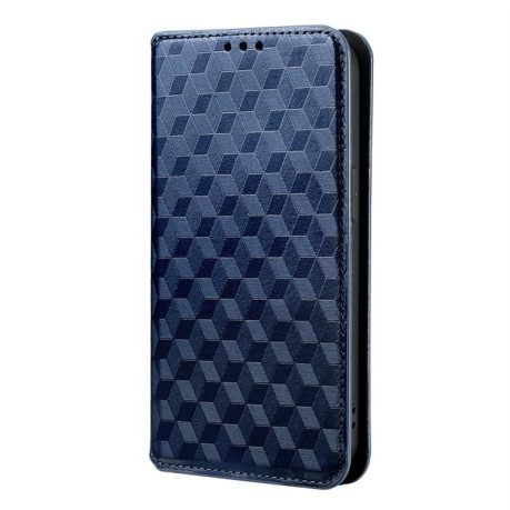 Чехол-книжка Cubic Grid Texture Flip Leather для на Samsung Galaxy M16 5G / F16 5G - синий