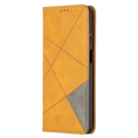 Чехол-книжка Rhombus Texture на Samsung Galaxy A12/M12 - желтый