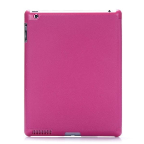 Чохол Cross Pattern Foldable Transformers пурпурно-червоний для iPad 4/ 3/ 2